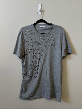 Versace Collection Authentic grey studded Medusa short sleeve T-shirt